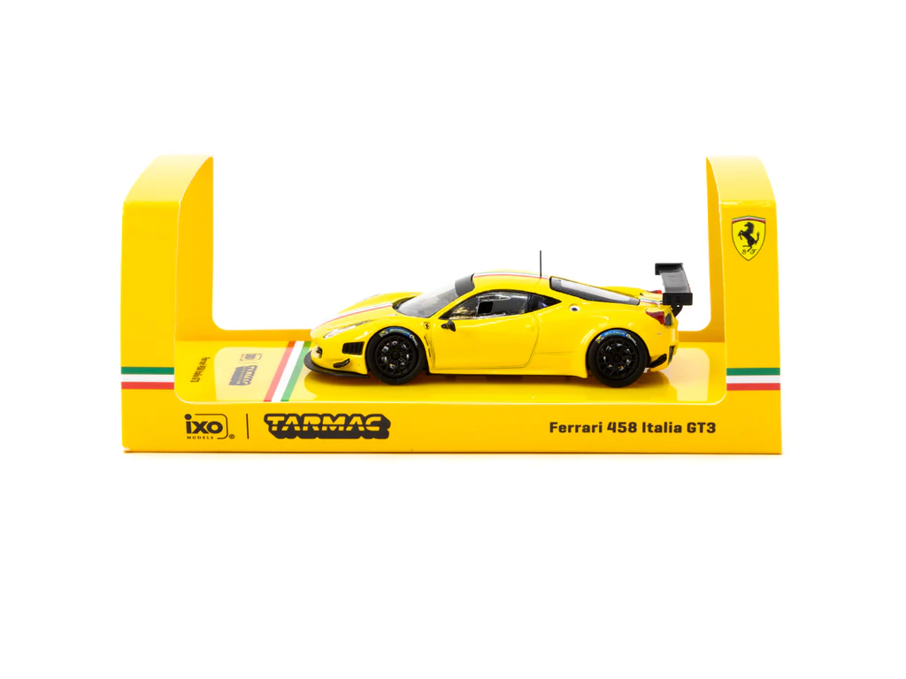 Tarmac Works 1:64 Ferrari 458 Italia GT3 Sarı Model Araba – Road64 Serisi Tarmac Works 1:64 Ferrari 458 Italia GT3 Sarı Model Araba – Road64 Serisi