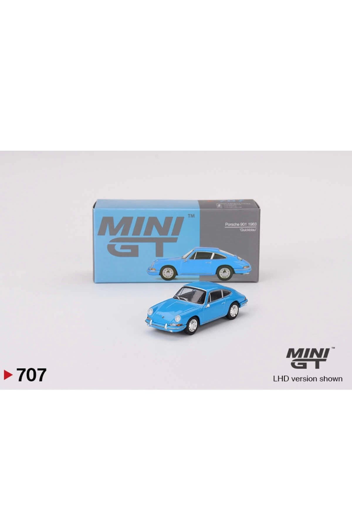 Mini GT 1:64 Porsche 901 (1963) Quicksilver – Mavi Diecast Model Araba 707 Mini GT 1:64 Porsche 901 (1963) Quicksilver – Mavi Diecast Model Araba 707