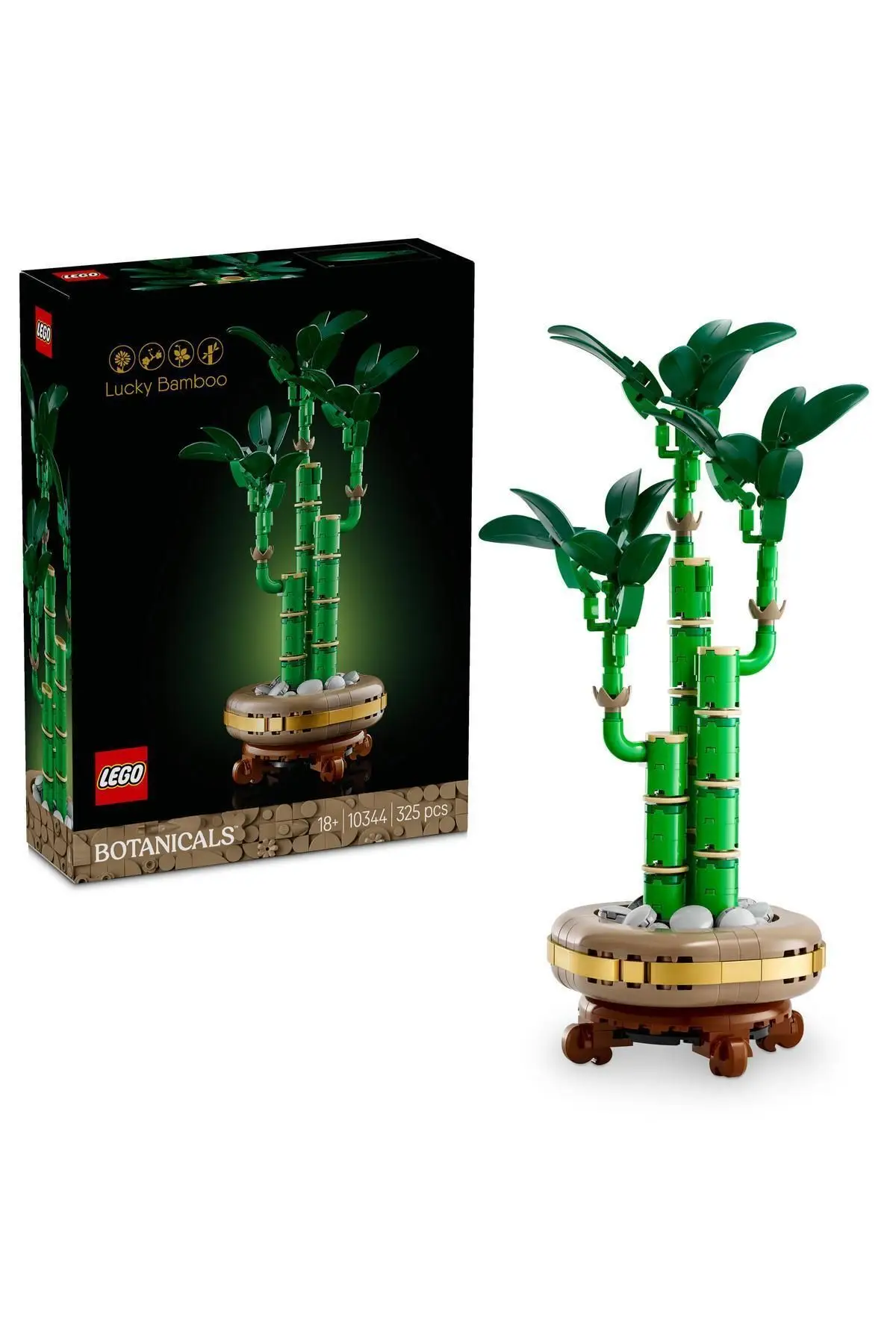 Lego Botanicals Şans Bambusu Doğasever Yetişkinler için Dekoratif Bitki Yapım Seti (325 Parça)