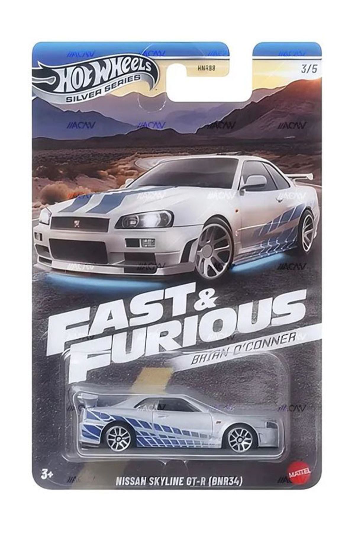 Brian O`Conner 3/5 - Hot Wheels Nissan Skyline GT-R (BNR34) (1/64) Fast & Furious Brian O`Conner 3/5 - Hot Wheels Nissan Skyline GT-R (BNR34) (1/64) Fast & Furious