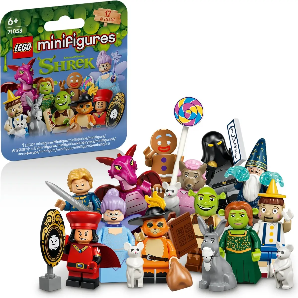 City LEGO® Minifigures Şrek Serisi 71053 - 6 Yaş ve Üzeri Çocuklar Için 12 Karakterden 1'ini Içeren Oyuncak Yapım Seti (7 Parça)
