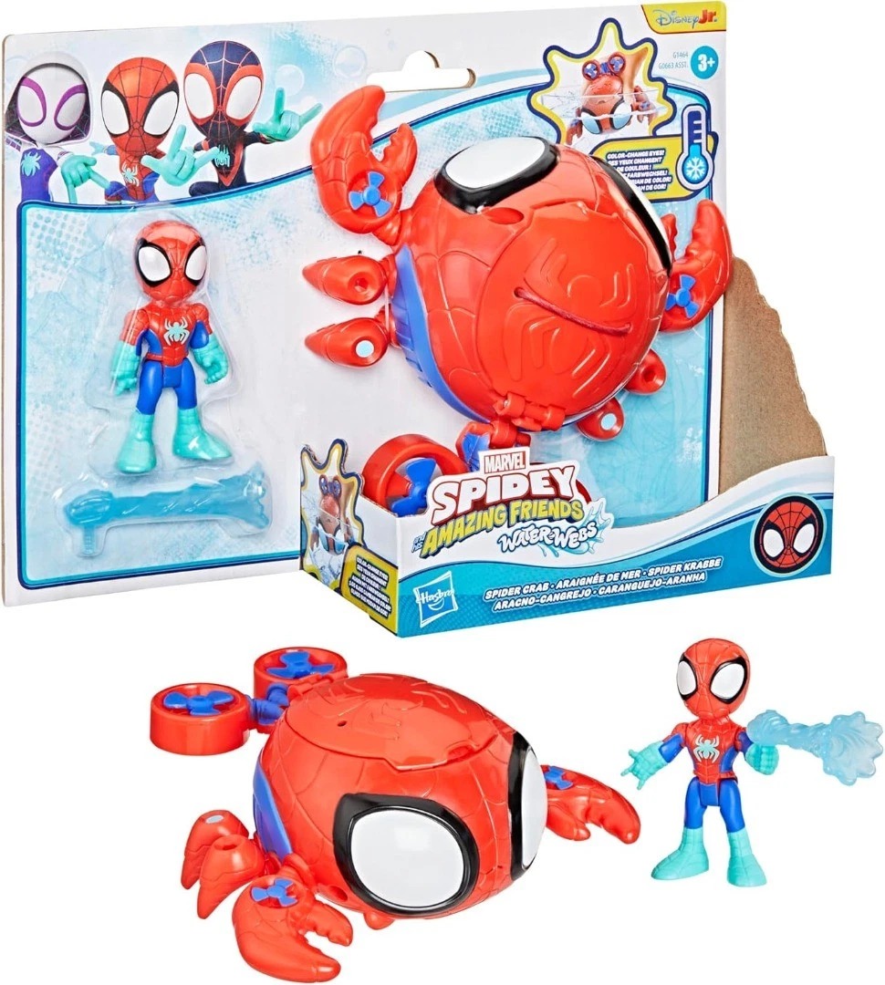 Marvel Spidey and His Amazing Friends Water Webs Spider-Crab Figür Seti Marvel Spidey and His Amazing Friends Water Webs Spider-Crab Figür Seti