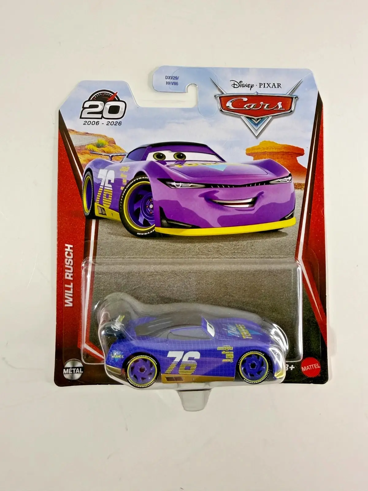 Disney Pixar Cars 20. Yıl Will Rusch No.76 Metal Diecast Araç 2026