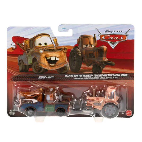 Disney Pixar Cars Mater & Tractor With Tire in Mouth 2'li Diecast Araç Seti JKW71