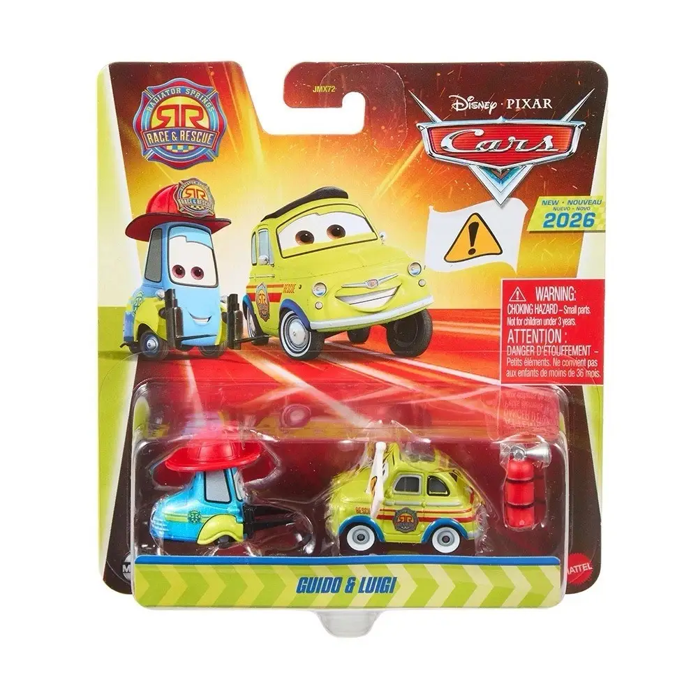 Disney Pixar Cars Race & Rescue Guido & Luigi 2’li Karakter Araç Seti JMX72