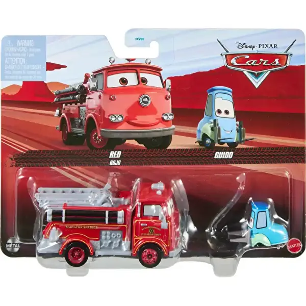Disney Pixar Cars Red & Guido 2'li Diecast Karakter Araç Seti JKW74