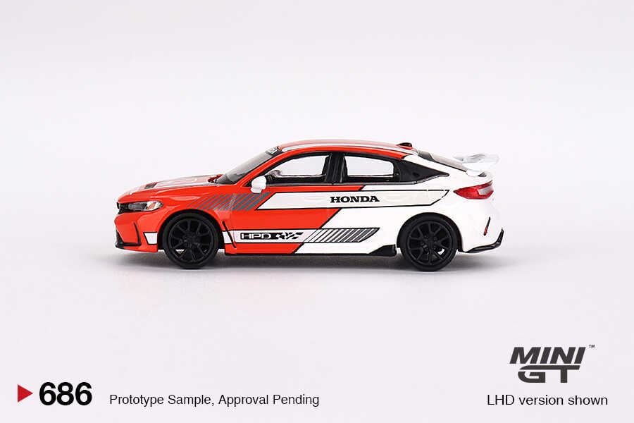 Mini GT 1:64 Honda Civic Type R #1 2023 Pace Car Red Model Araba Mini GT 1:64 Honda Civic Type R #1 2023 Pace Car Red Model Araba