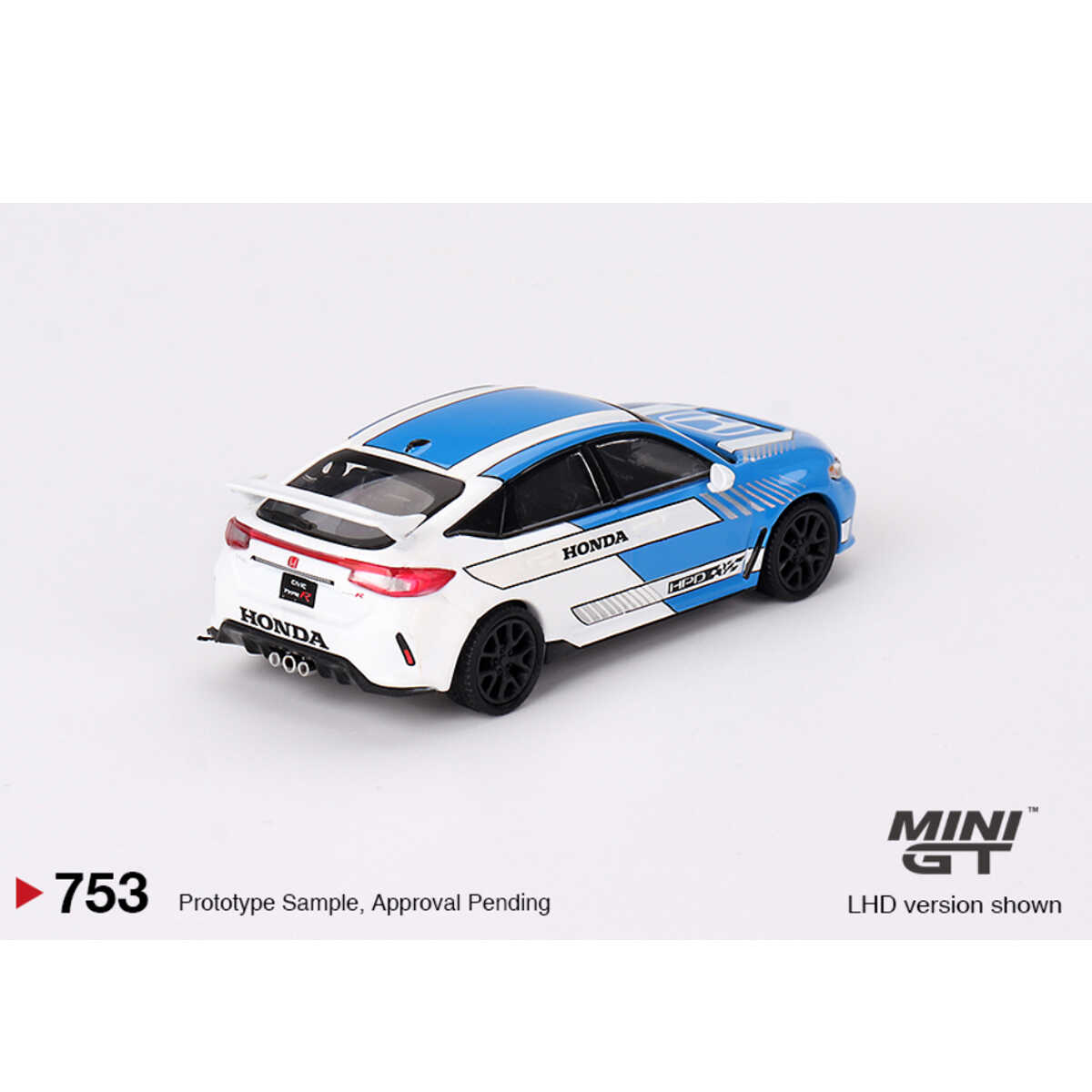 Mini GT 1:64 Honda Civic Type R #3 2023 Pace Car Mavi Diecast Model Araba Mini GT 1:64 Honda Civic Type R #3 2023 Pace Car Mavi Diecast Model Araba