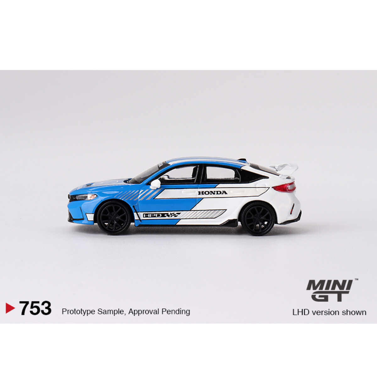 Mini GT 1:64 Honda Civic Type R #3 2023 Pace Car Mavi Diecast Model Araba Mini GT 1:64 Honda Civic Type R #3 2023 Pace Car Mavi Diecast Model Araba