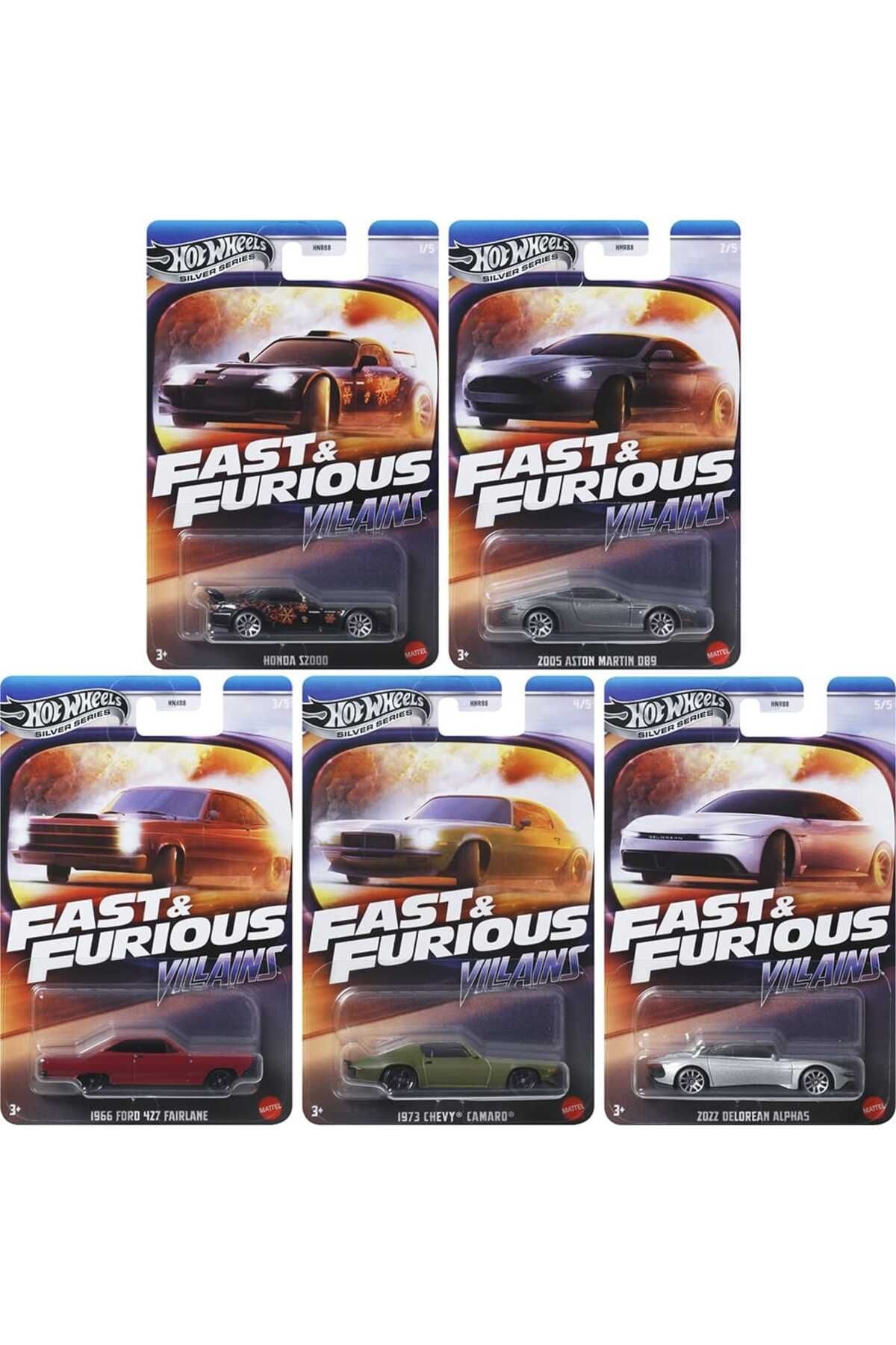 Hot Wheels Fast & Furious Villains 5’li Araba Seti – Koleksiyon Diecast 1:64 Hot Wheels Fast & Furious Villains 5’li Araba Seti – Koleksiyon Diecast 1:64