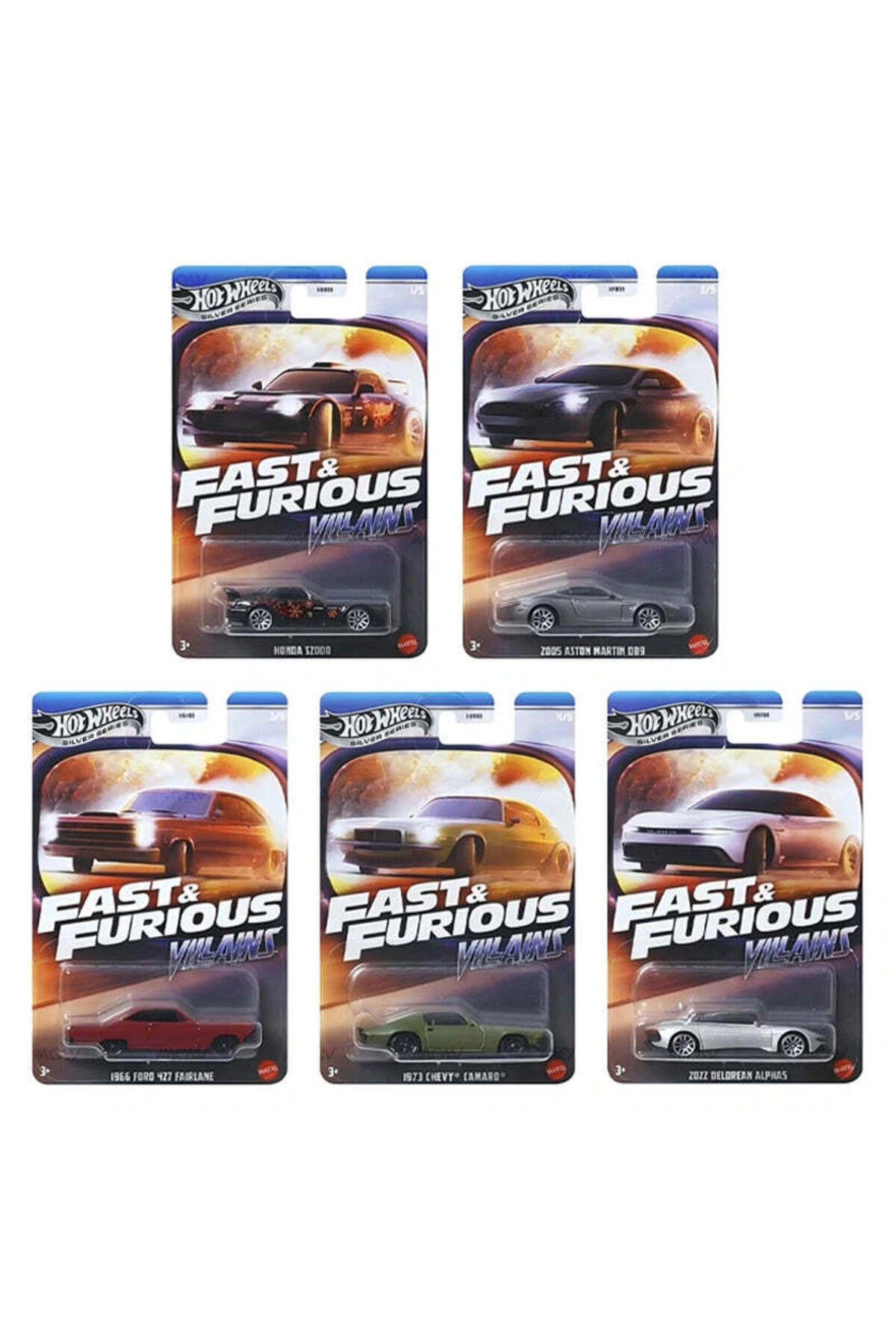 Hot Wheels Fast & Furious: Villains Silver Series (2025) - Hot Wheels 5`li Set (HNR88) Hot Wheels Fast & Furious: Villains Silver Series (2025) - Hot Wheels 5`li Set (HNR88)