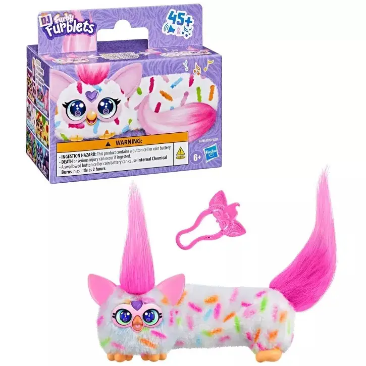Furby DJ Furblets Berry-Cup-Cake İnteraktif Elektronik Peluş Oyuncak Sesli Müzikli 45+ Ses