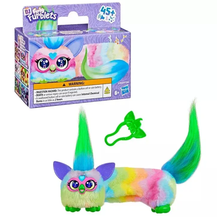 Furby DJ Furblets Can-Dee-Swirl İnteraktif Elektronik Peluş Oyuncak Sesli Müzikli 45+ Ses