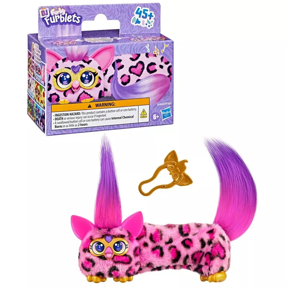 Furby DJ Furblets Kitt-Ee-Luv İnteraktif Elektronik Peluş Oyuncak Sesli Müzikli 45+ Ses