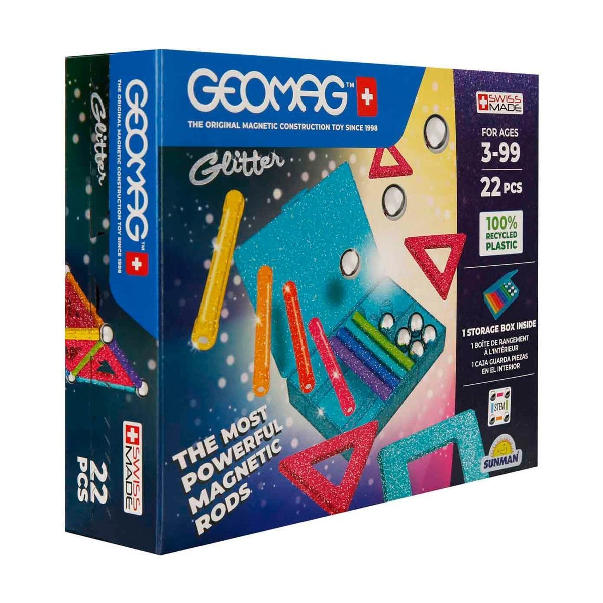 Geomag Glitter Manyetik Zeka Oyunu – 22 Parça Renkli İnşa Seti (3+ Yaş) Geomag Glitter Manyetik Zeka Oyunu – 22 Parça Renkli İnşa Seti (3+ Yaş)