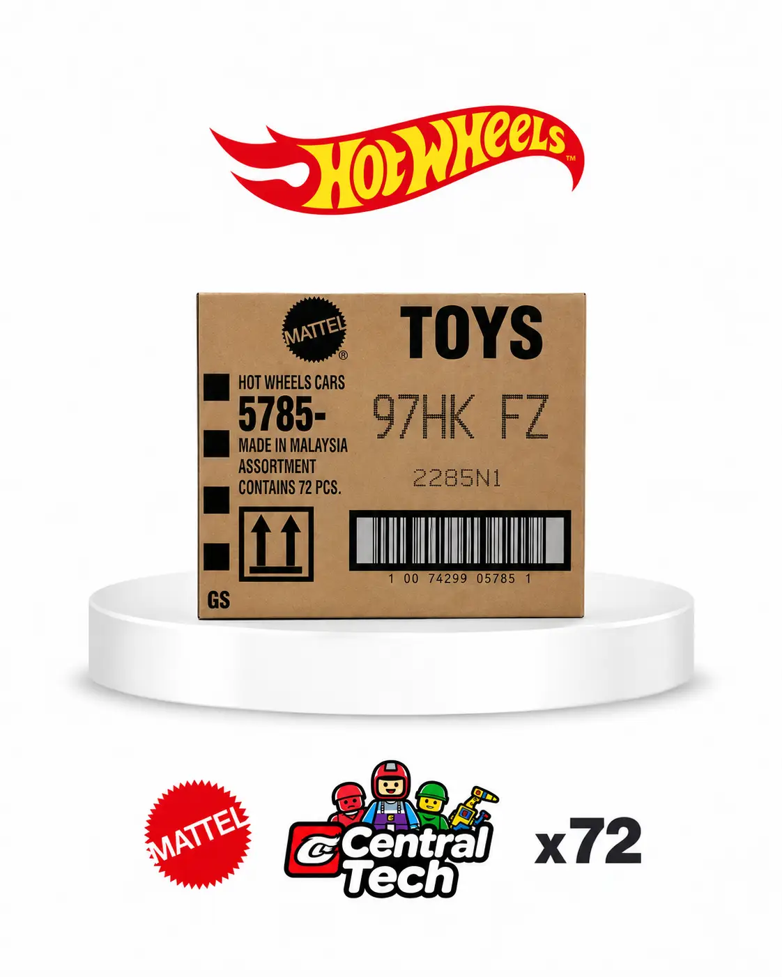 Hot Wheels 2026 K Kolisi Kapalı Koli 72'li Fabrika Bantlı K Case Mainline DieCast Koleksiyon