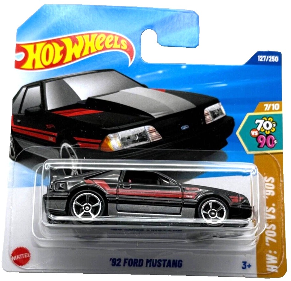 Hot Wheels ‘92 Ford Mustang – 127/250 HW 70s vs 90s Serisi Diecast Model Araba Hot Wheels ‘92 Ford Mustang – 127/250 HW 70s vs 90s Serisi Diecast Model Araba