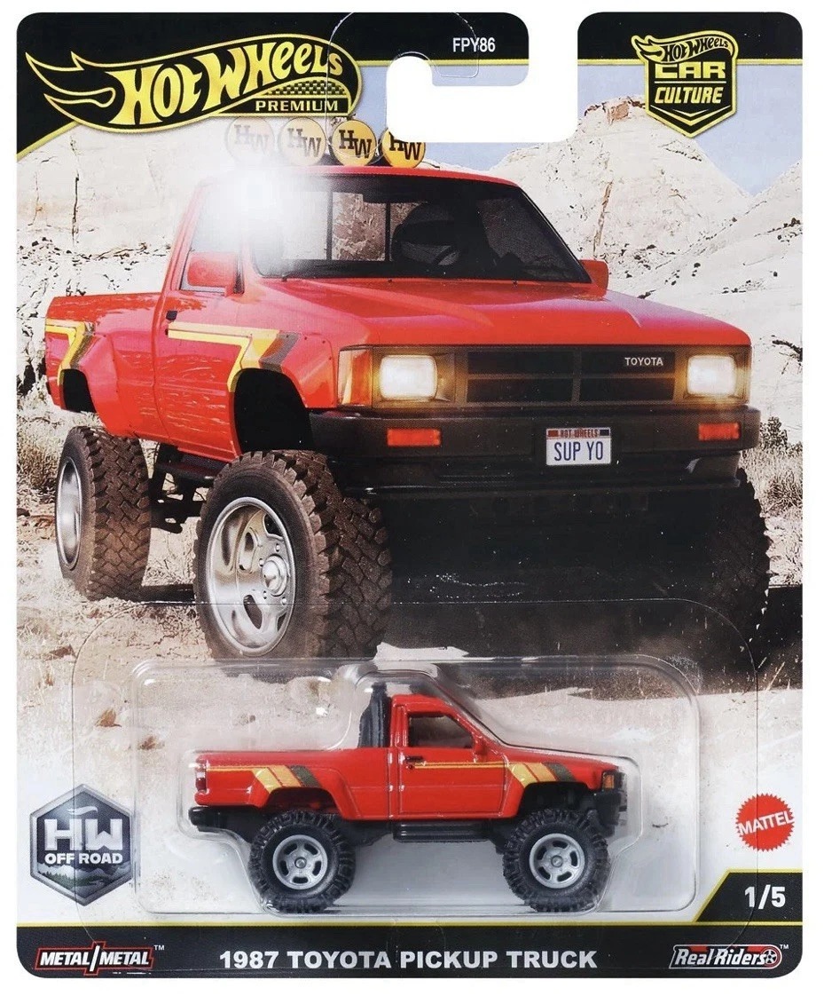 Hot Wheels Car Culture HW Off Road 1987 Toyota Pickup Truck – Metal Gövde Koleksiyon Aracı Hot Wheels Car Culture HW Off Road 1987 Toyota Pickup Truck – Metal Gövde Koleksiyon Aracı
