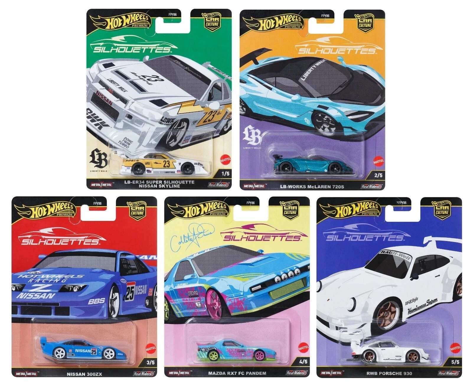Hot Wheels Car Culture Silhouettes 5’li Metal Model Araba Seti – Koleksiyonluk Premium Serisi FPY86 Hot Wheels Car Culture Silhouettes 5’li Metal Model Araba Seti – Koleksiyonluk Premium Serisi FPY86