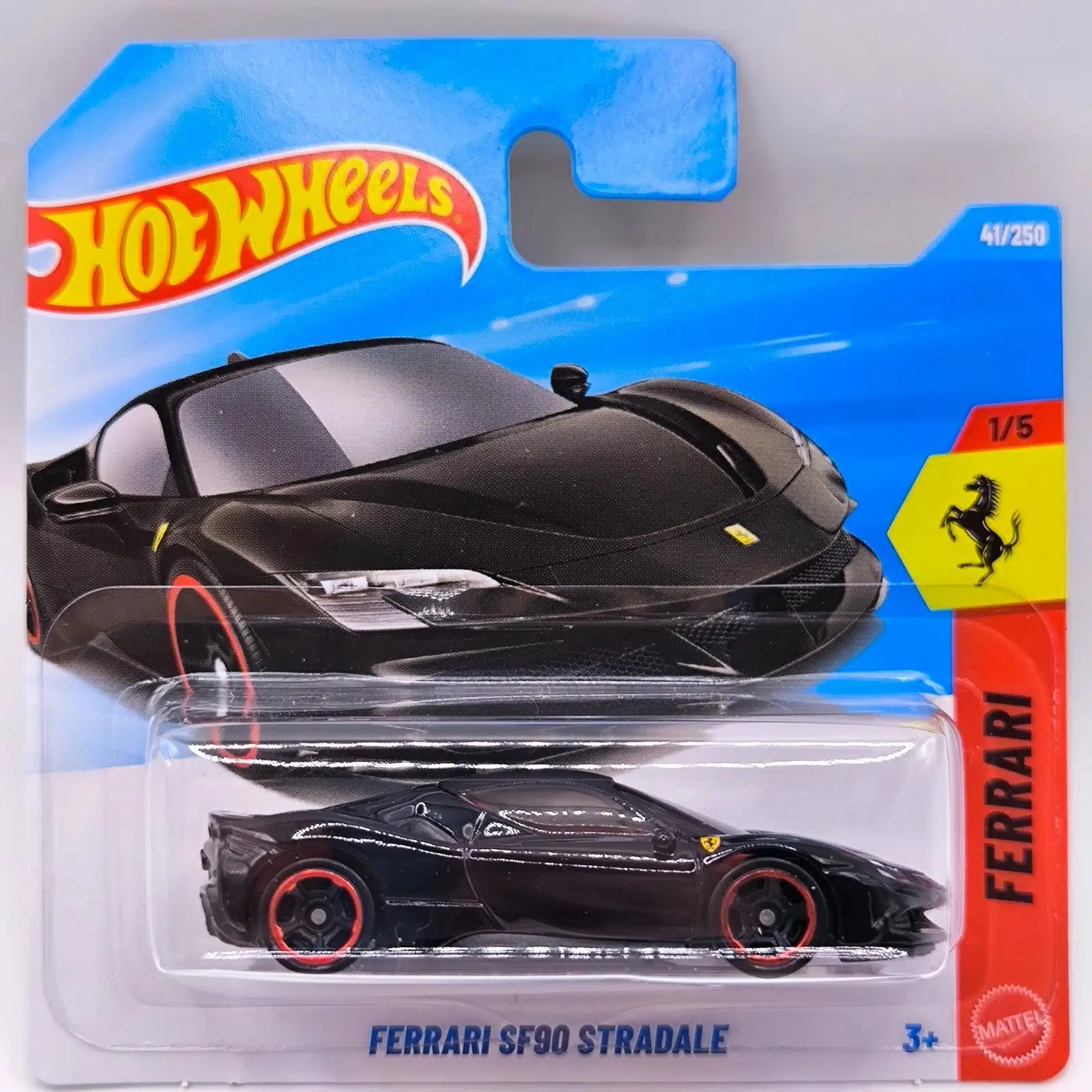 Hot Wheels Ferrari SF90 Stradale Siyah 2026 Mainline Ferrari 1/5 41/250 Diecast Model Araba