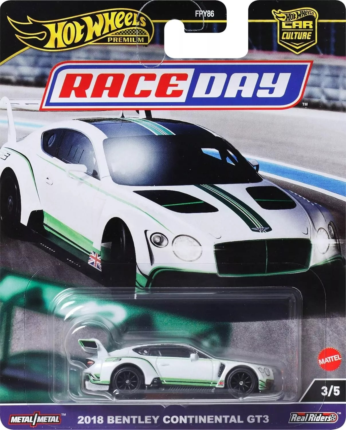 Hot Wheels Premium 2018 Bentley Continental GT3 Metal Araba Diecast Model Hot Wheels Premium 2018 Bentley Continental GT3 Metal Araba Diecast Model