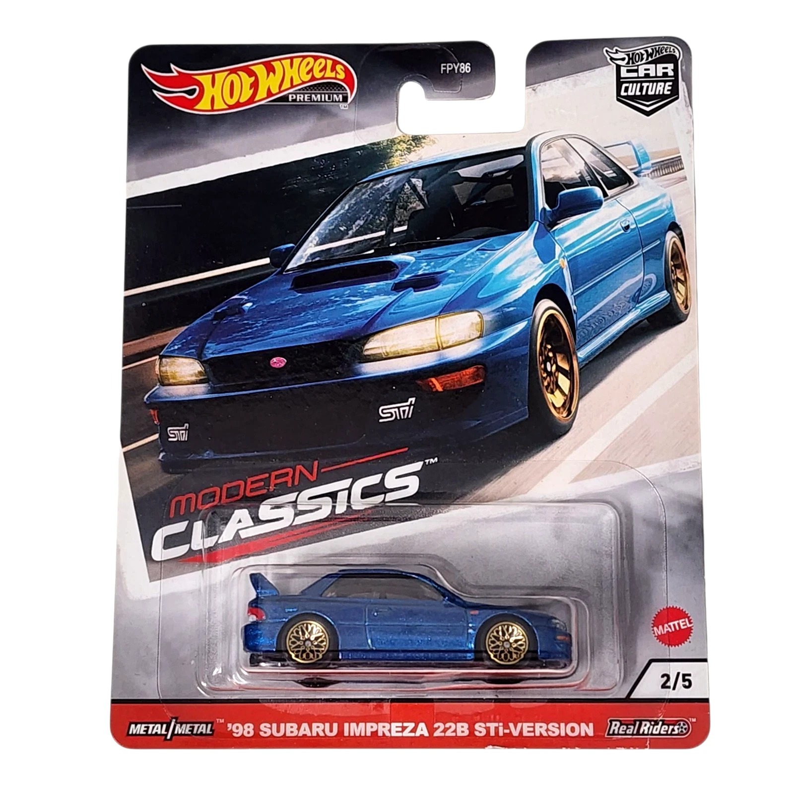 Hot Wheels Premium `98 Subaru Impreza 22B STI-Version – Modern Classics, 1:64 Ölçekli Koleksiyon Araba Hot Wheels Premium `98 Subaru Impreza 22B STI-Version – Modern Classics, 1:64 Ölçekli Koleksiyon Araba