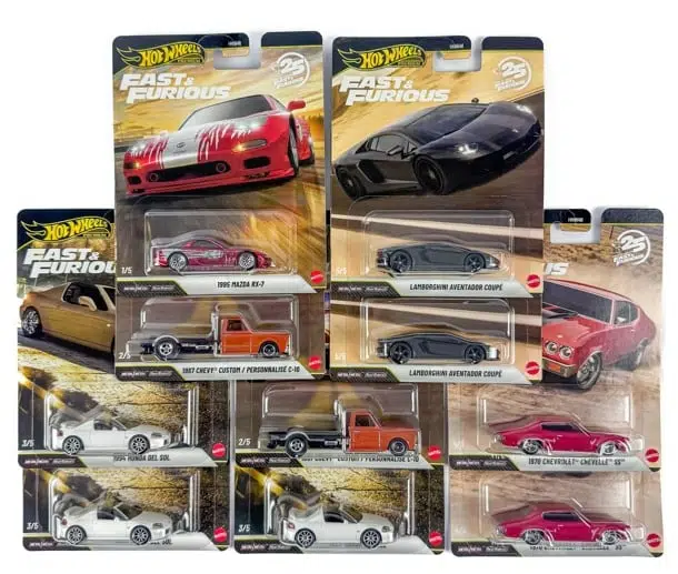 Hot Wheels Premium Fast & Furious 10 Araçlık Set Mazda RX-7 Chase Hot Wheels Premium Fast & Furious 10 Araçlık Set Mazda RX-7 Chase