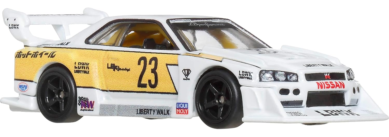 Hot Wheels Premium LB-ER34 Super Silhouette Nissan Skyline Liberty Walk 1:64 Model Araba Hot Wheels Premium LB-ER34 Super Silhouette Nissan Skyline Liberty Walk 1:64 Model Araba