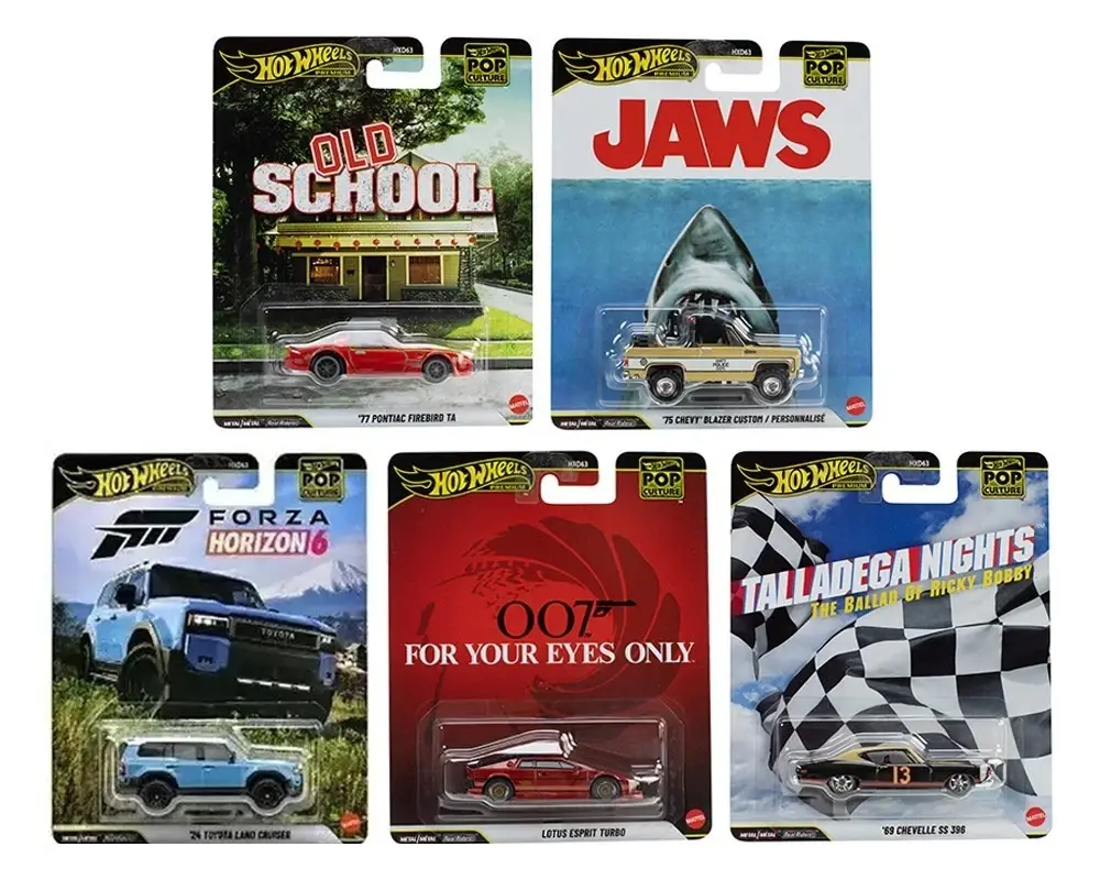 Hot Wheels Premium Pop Culture 2026 Mix 5 5'li Set Toyota Lotus Pontiac Chevrolet
