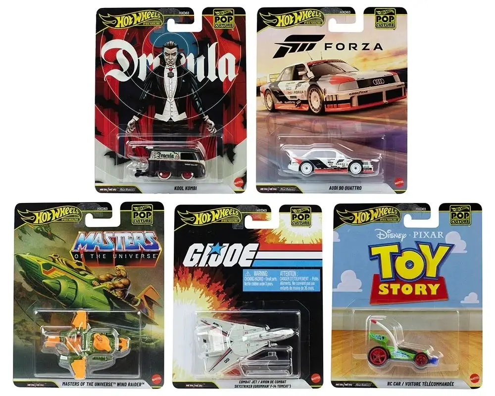Hot Wheels Premium Pop Culture 2026 Mix 6 5'li Set Dracula Forza Toy Story G.I. Joe