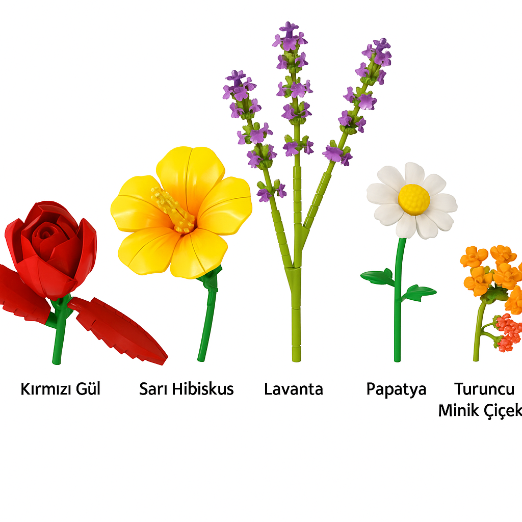 LOZ Eternal Flowers Parçalı Yapım Seti – Gül, Hibiskus, Lavanta ve Papatya (574 Parça) LOZ Eternal Flowers Parçalı Yapım Seti – Gül, Hibiskus, Lavanta ve Papatya (574 Parça)
