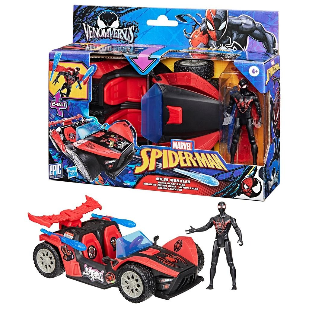 Marvel Spider-Man Miles Morales Araba ve Figür Seti – Dönüştürülebilir Araçlı Aksiyon Oyuncağı Marvel Spider-Man Miles Morales Araba ve Figür Seti – Dönüştürülebilir Araçlı Aksiyon Oyuncağı