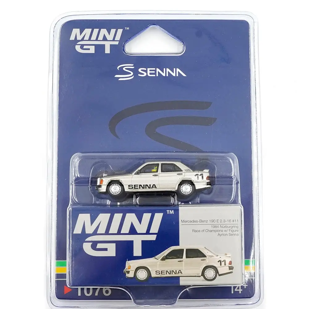 Mini GT 1:64 Mercedes-Benz 190 E 2.3-16 #11 Ayrton Senna 1984 MGT01076-BL Blister Paket