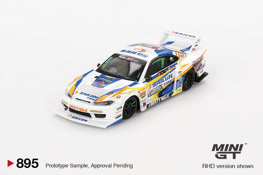 MINI GT 1:64 Nissan LB-Super Silhouette S15 Silvia #555 Formula Drift 2023 Model Araba MINI GT 1:64 Nissan LB-Super Silhouette S15 Silvia #555 Formula Drift 2023 Model Araba
