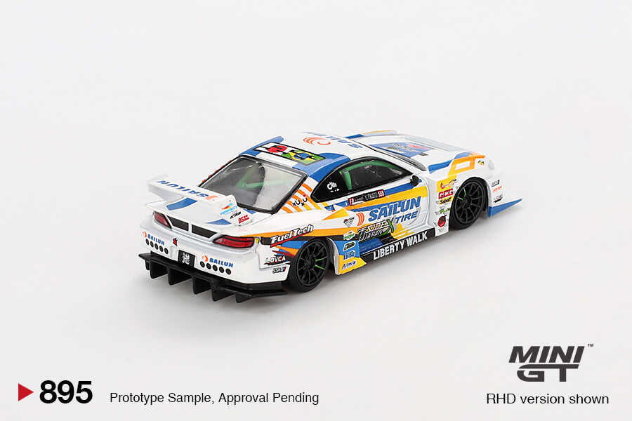 MINI GT 1:64 Nissan LB-Super Silhouette S15 Silvia #555 Formula Drift 2023 Model Araba MINI GT 1:64 Nissan LB-Super Silhouette S15 Silvia #555 Formula Drift 2023 Model Araba