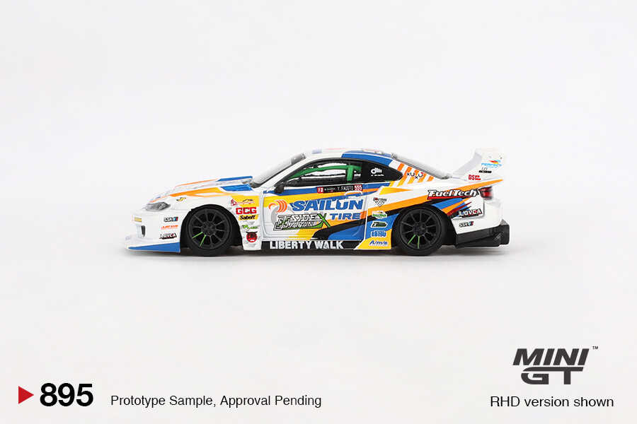 MINI GT 1:64 Nissan LB-Super Silhouette S15 Silvia #555 Formula Drift 2023 Model Araba MINI GT 1:64 Nissan LB-Super Silhouette S15 Silvia #555 Formula Drift 2023 Model Araba