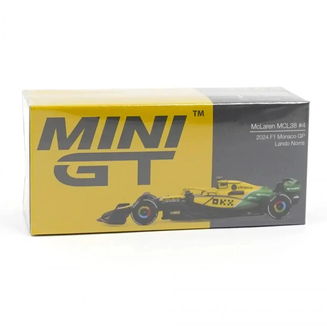 Mini GT 1164 McLaren MCL38 Lando Norris #4 2024 Monaco GP Formula 1 F1 1:64 Model Araba