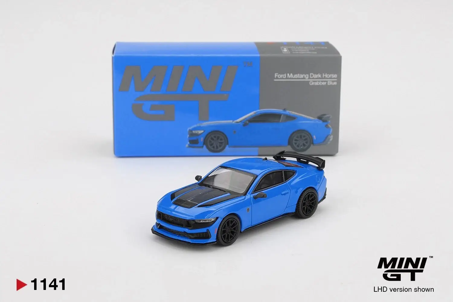 MINI GT Ford Mustang Dark Horse Grabber Blue MGT01141 1:64 Metal Model Araba