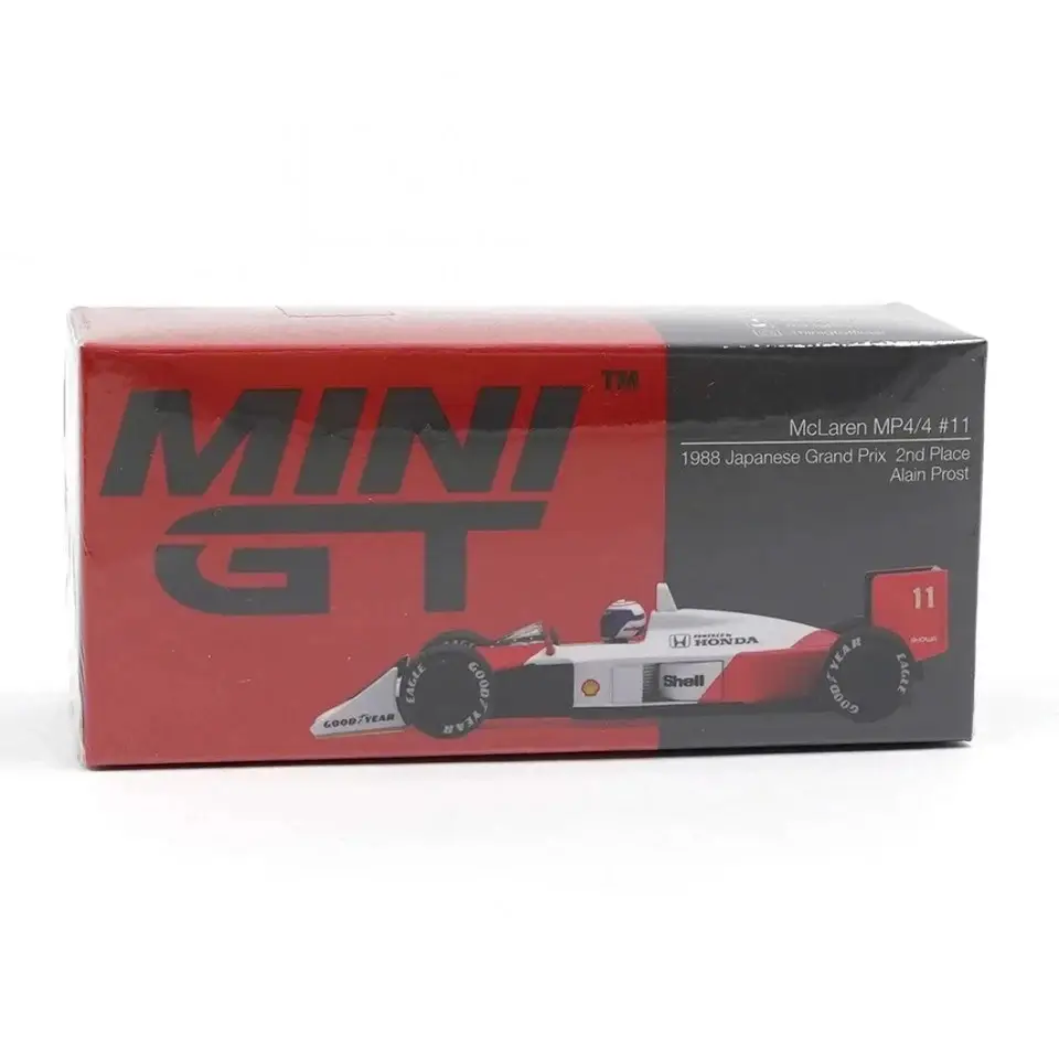 Mini GT MGT01123 McLaren MP4/4 Alain Prost 1988 Japonya GP 2.'si 1:64 Formula 1 Model Araba