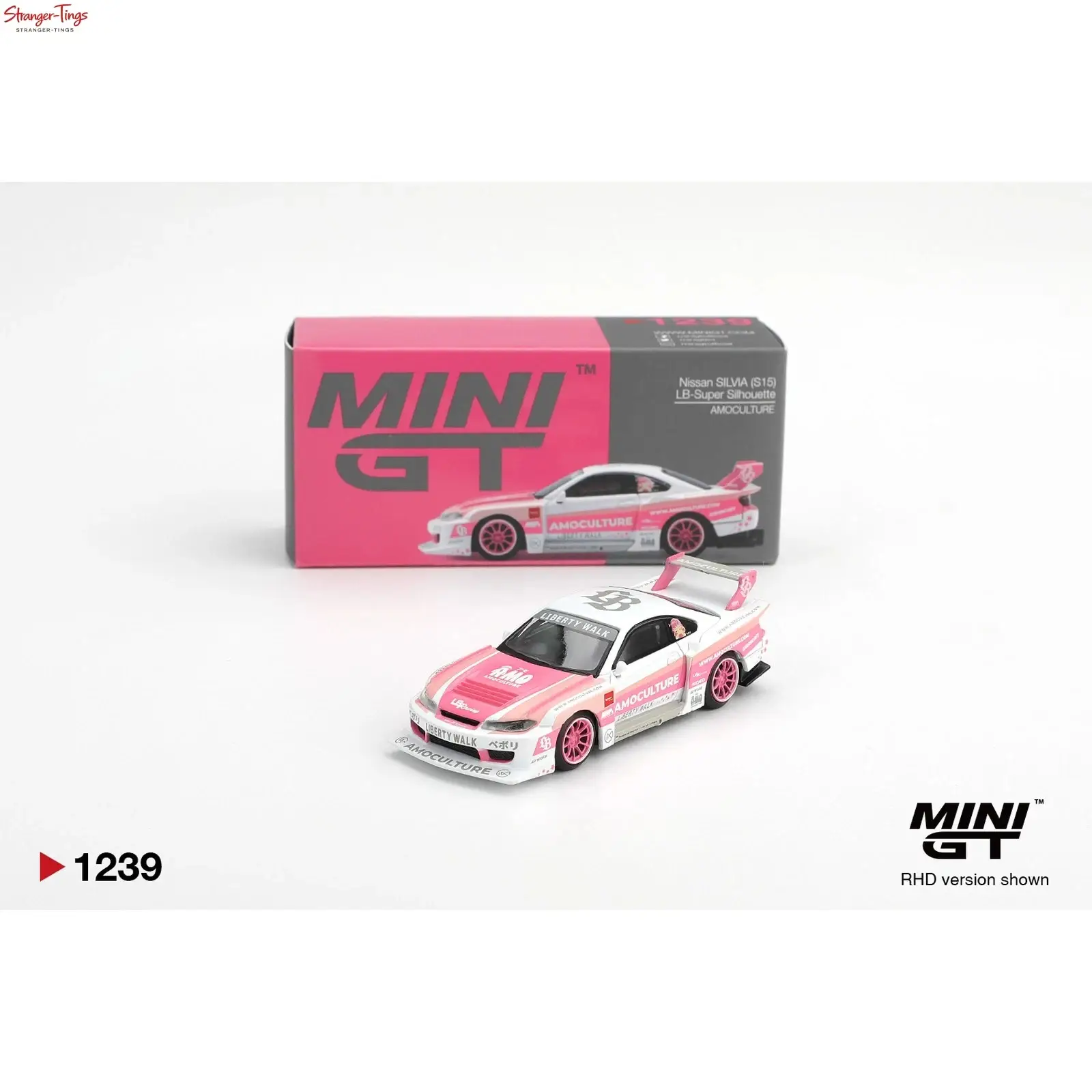 MINI GT Nissan Silvia S15 LB-Super Silhouette AMOCULTURE MGT01239 1:64 Model Araba
