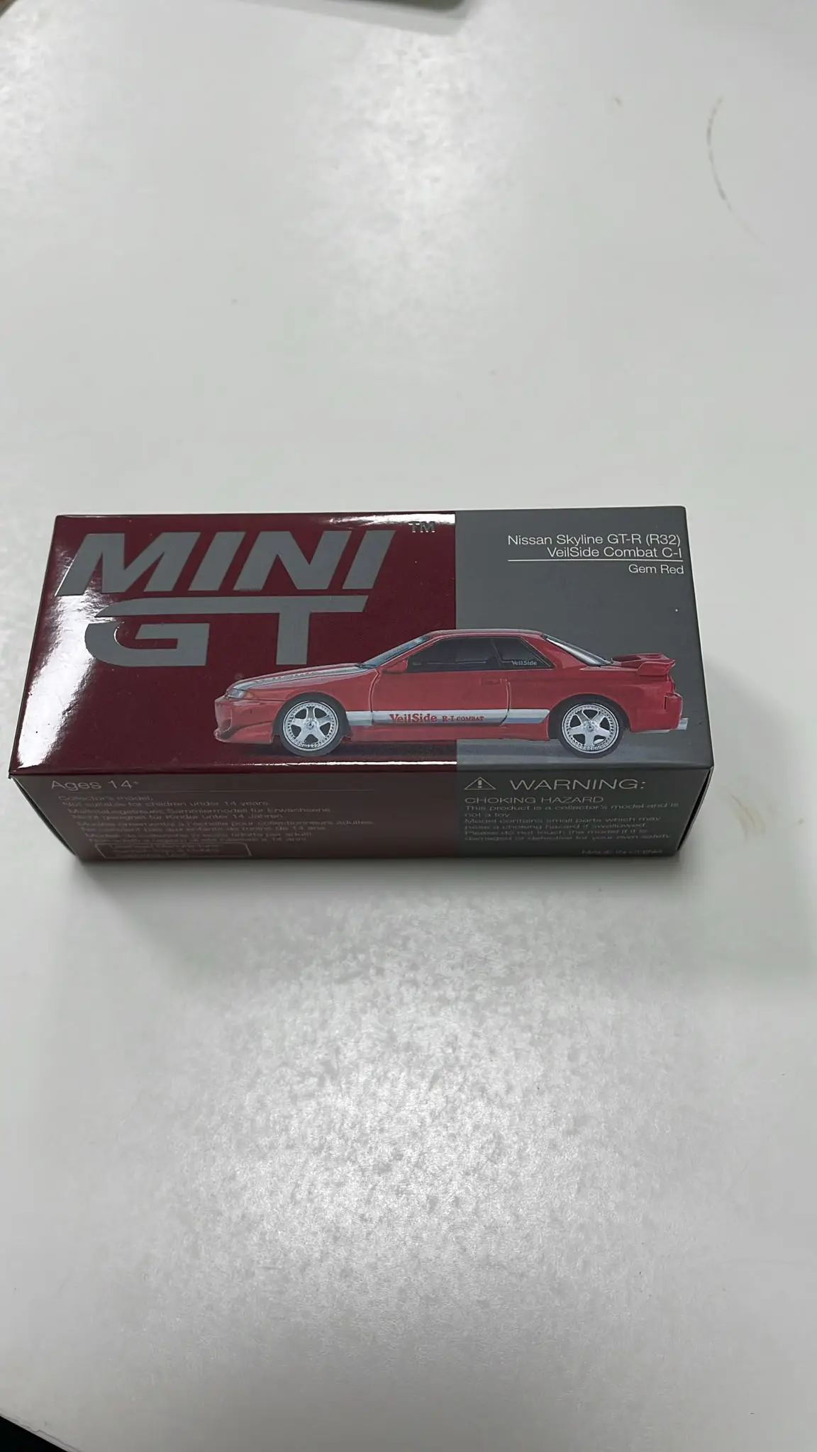 Outlet MINI GT Nissan Skyline GT-R R32 VeilSide Combat C-I Gem Red Model Araba