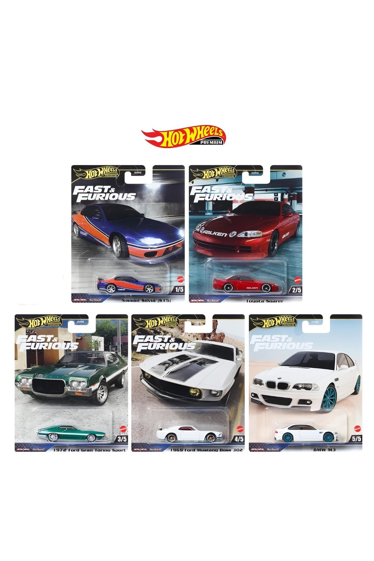 Hot Wheels Premium 2024 Fast Furious 5`li Set Hot Wheels Premium 2024 Fast Furious 5`li Set