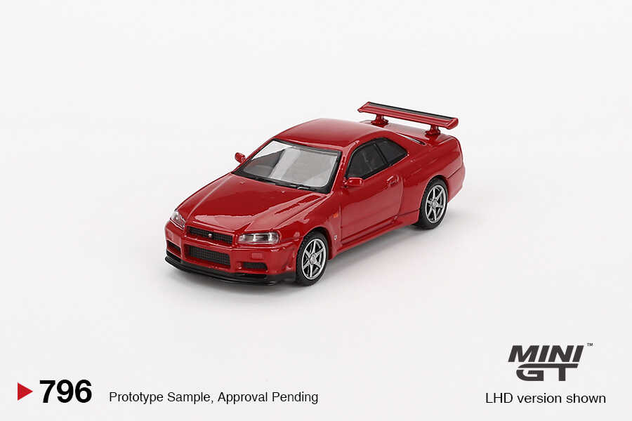 Mini GT 1:64 Nissan Skyline GT-R R34 V-Spec – Active Red Diecast Model Araba (MGT00796) Mini GT 1:64 Nissan Skyline GT-R R34 V-Spec – Active Red Diecast Model Araba (MGT00796)