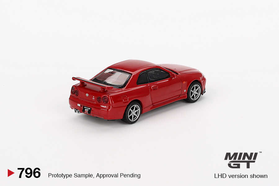 Mini GT 1:64 Nissan Skyline GT-R R34 V-Spec – Active Red Diecast Model Araba (MGT00796) Mini GT 1:64 Nissan Skyline GT-R R34 V-Spec – Active Red Diecast Model Araba (MGT00796)