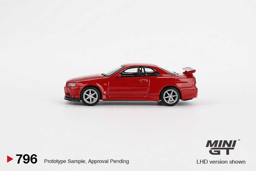 Mini GT 1:64 Nissan Skyline GT-R R34 V-Spec – Active Red Diecast Model Araba (MGT00796) Mini GT 1:64 Nissan Skyline GT-R R34 V-Spec – Active Red Diecast Model Araba (MGT00796)