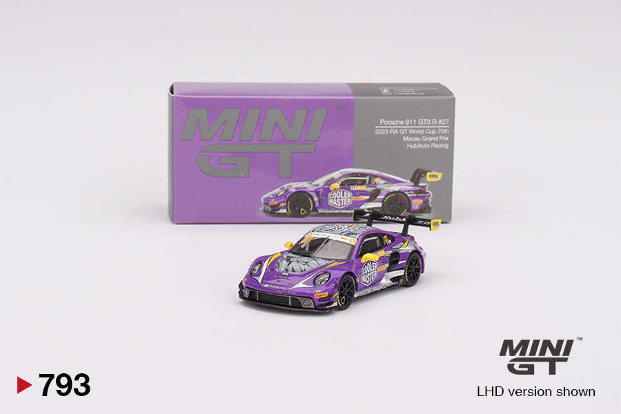 Mini GT 1:64 Porsche 911 GT3 R #27 HubAuto 2023 Macau GP Koleksiyon Model Araba Mini GT 1:64 Porsche 911 GT3 R #27 HubAuto 2023 Macau GP Koleksiyon Model Araba