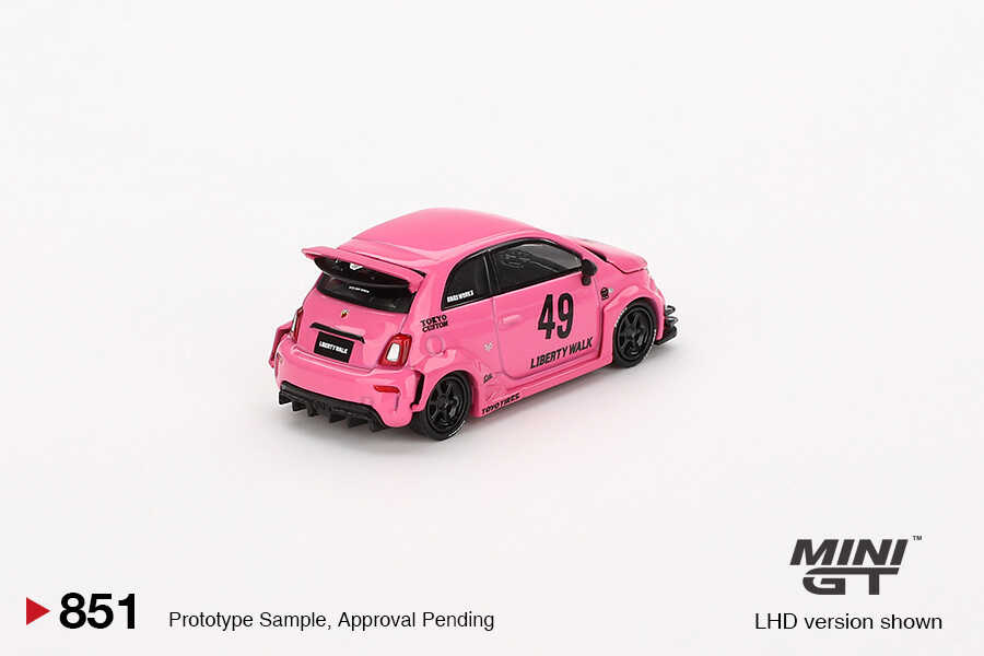 Mini GT 1:64 Abarth 595 LB-Works x Abas Works Pembe Model Araba Mini GT 1:64 Abarth 595 LB-Works x Abas Works Pembe Model Araba