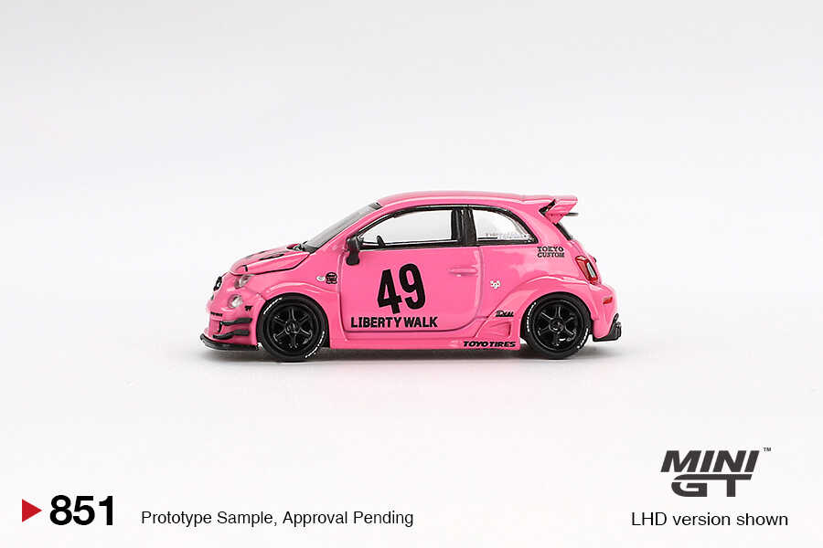Mini GT 1:64 Abarth 595 LB-Works x Abas Works Pembe Model Araba Mini GT 1:64 Abarth 595 LB-Works x Abas Works Pembe Model Araba