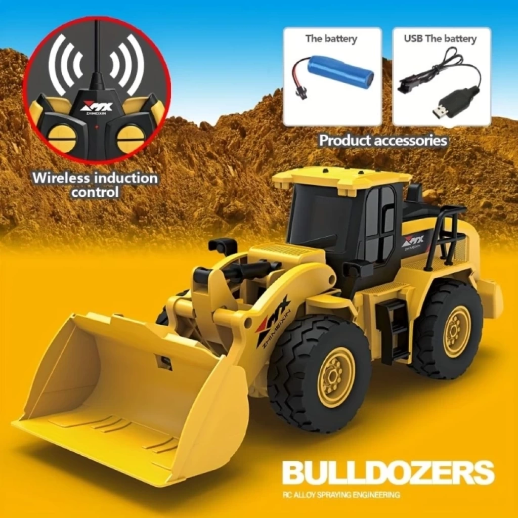 Sunman Uzaktan Kumandalı Işıklı RC Bulldozer 1:24 Ölçekli İnşaat Aracı – 6CH, Şarjlı Sunman Uzaktan Kumandalı Işıklı RC Bulldozer 1:24 Ölçekli İnşaat Aracı – 6CH, Şarjlı