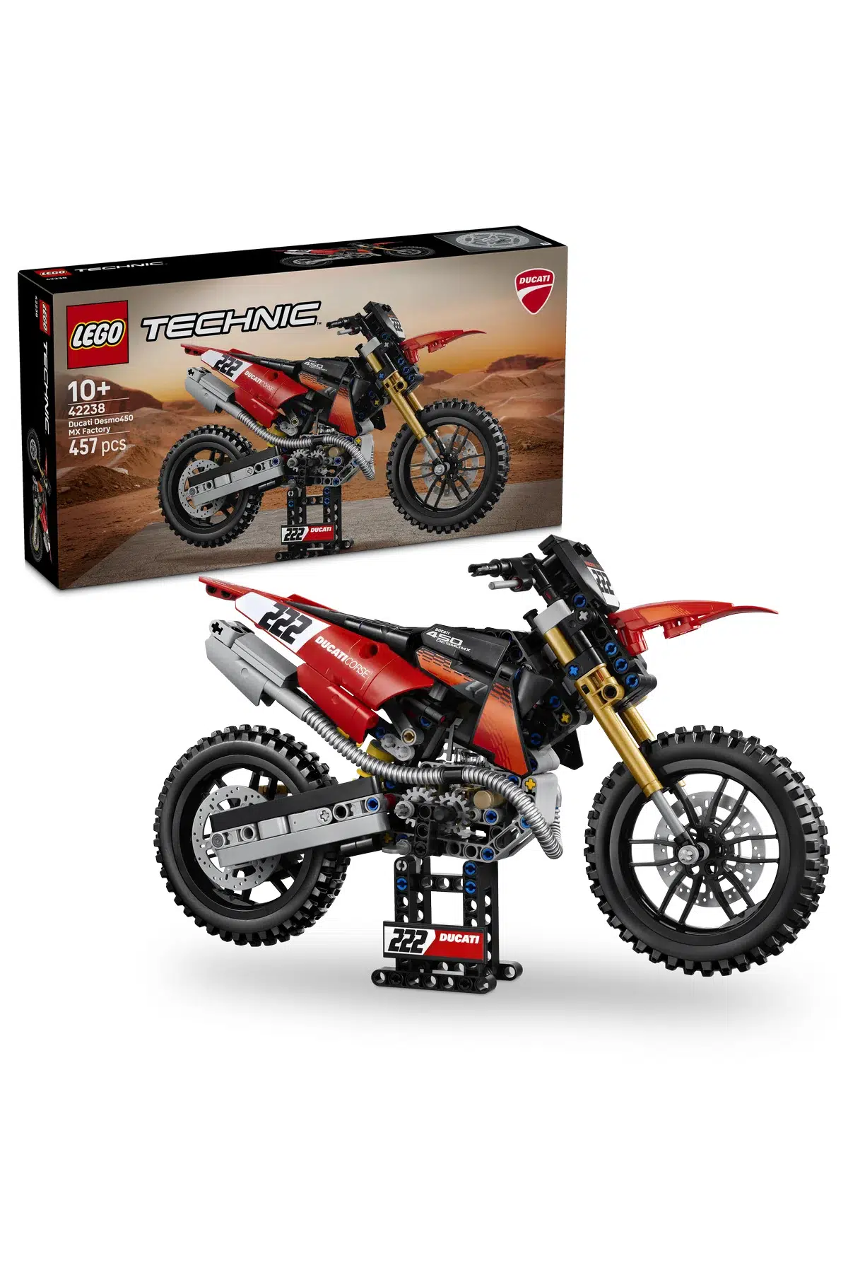 Lego® Teknik ™ Ducati Desmo450 MX Fabrika Çıkışlı Motosiklet 42238